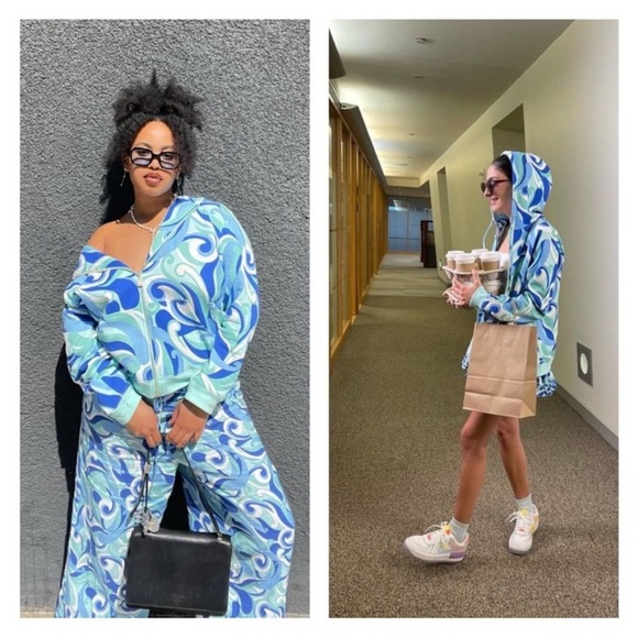 Hill House The Allie Zip-Up in Ocean Kaleidoscope Small - Picture 4 of 12